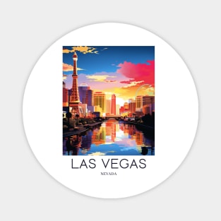 A Pop Art Travel Print of Las Vegas - Nevada US Magnet